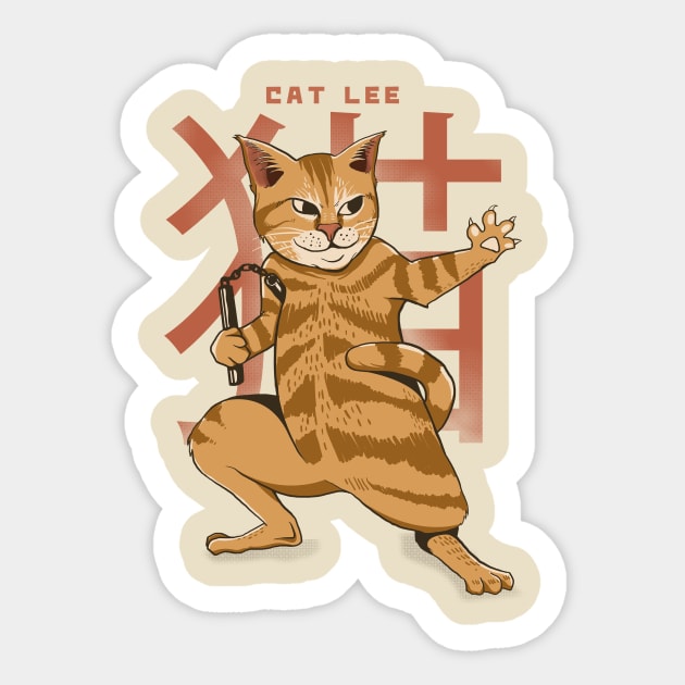 cat lee martial arts Sticker by pujartwork